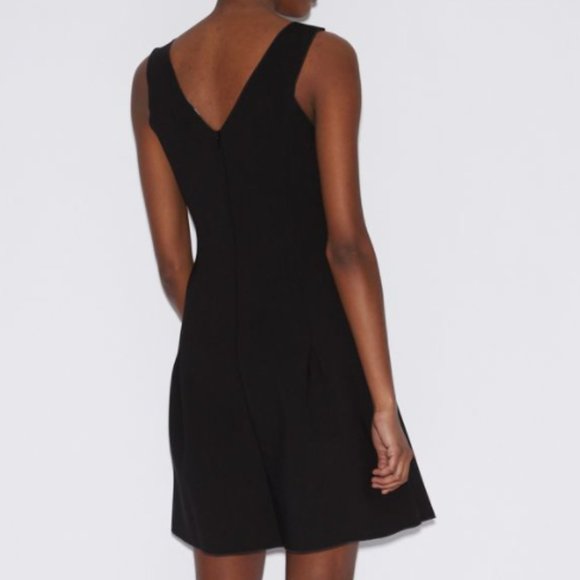 New Armani Exchange Black Double Faced Dress Size 2 - Picture 3 of 15